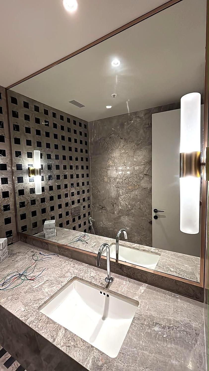 Bathroom · sconce install