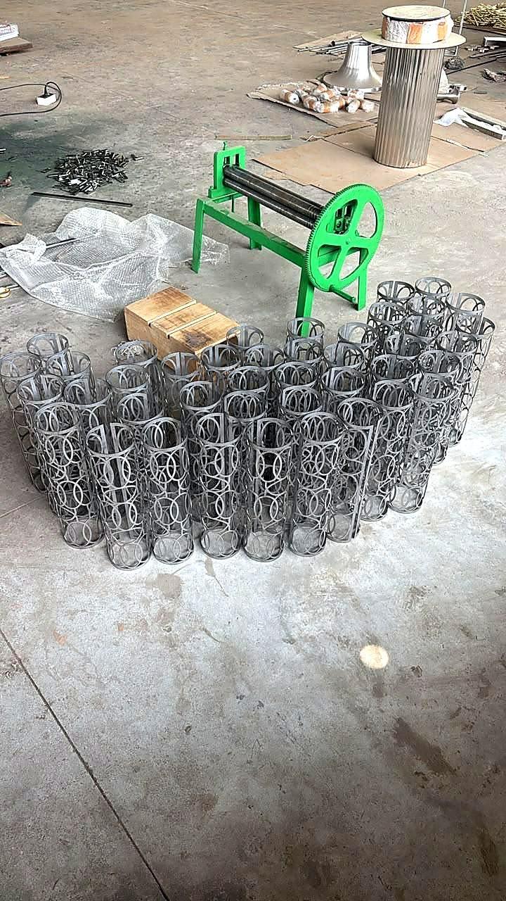 Cage sconces · pre-finish
